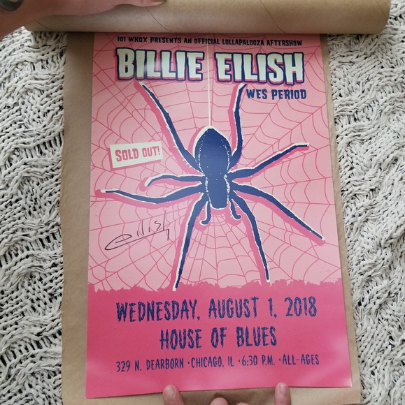 Signed Rare Billie Eilish Poster - Picture 1 of 4